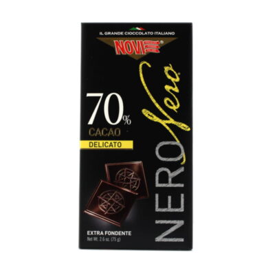 Чорний шоколад "Nero nero 70%" 75г, Італія, "Novi"